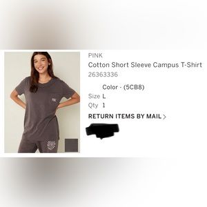 PINK
Cotton Short Sleeve Campus T-Shirt
